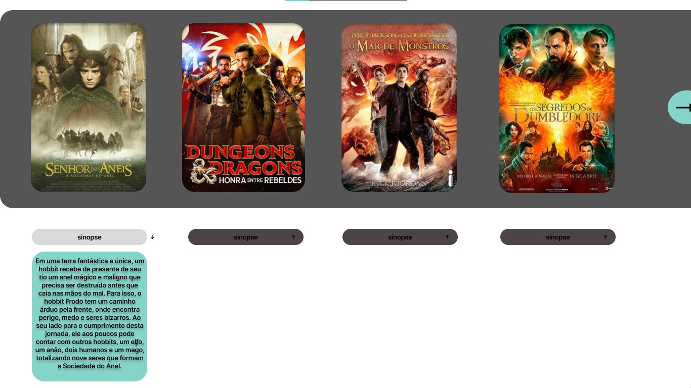 Menu do projeto de Recomendações de Filmes
