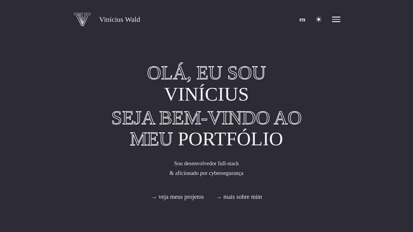Capa do projeto Portfólio (Modo Claro)